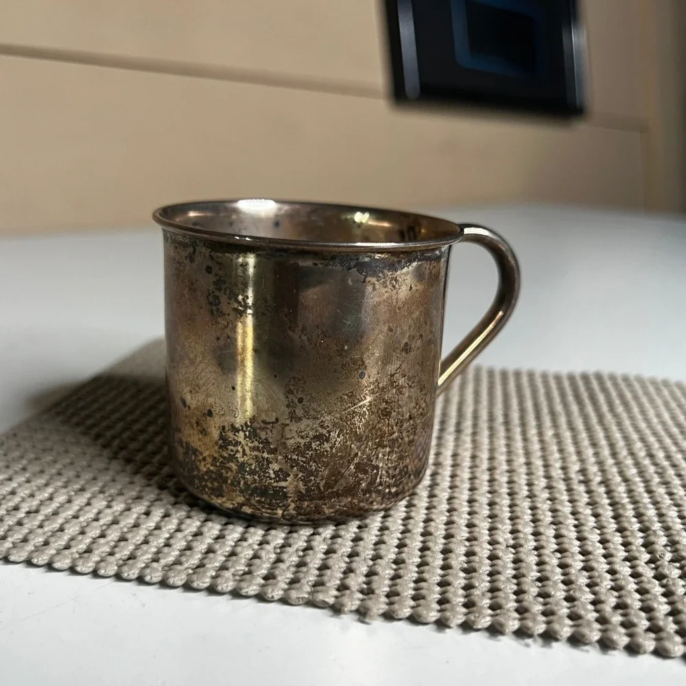 Reed & Barton Sterling Silver Baby Cup Vintage X175 Tarnish Patina 2.25in